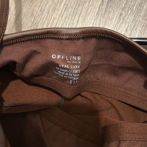 NWT Aerie Faux Leather Brown Jumpsuit Size Small - Picture 5 of 7